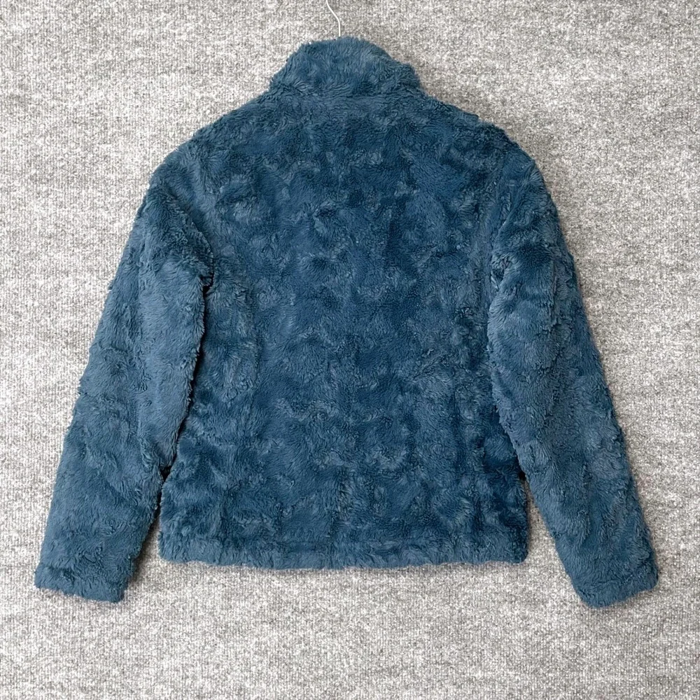 The North Face Girls Reversible Mossbud Swirl Jacket Red Navy‎ Blue M 10/12
